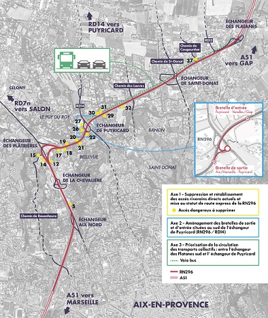 Carte du projet - voir la transcription ci-dessous