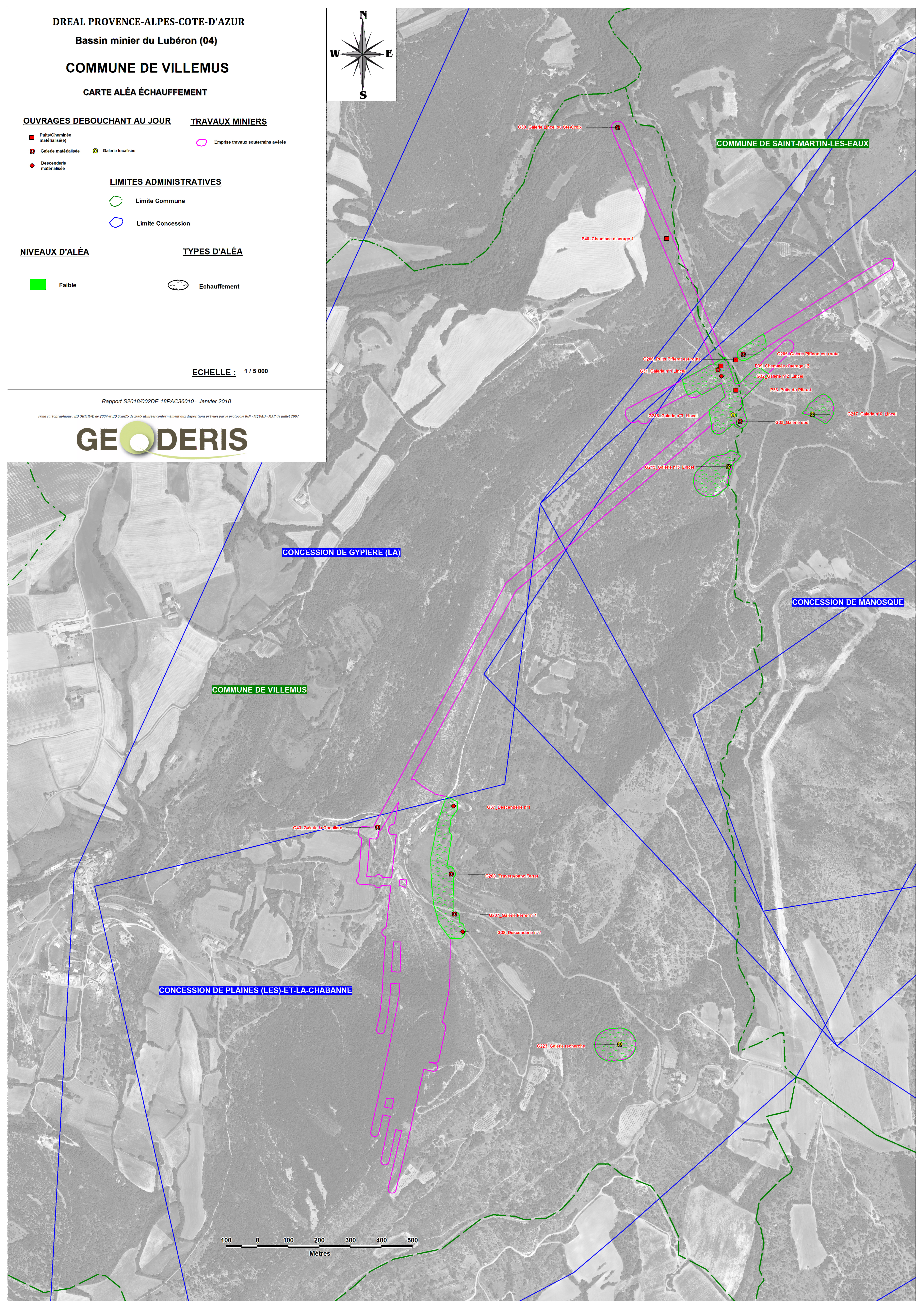 Carte d'aléa Echauffement